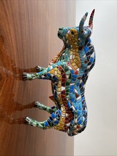 Spanischer Mosaik Stier Figur Deko Skulptur