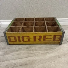VINTAGE BIG RED SODA Fort Worth TX WOOD BOX CRATE Good Used Condition