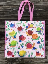 TJX 🍈Reusable Tote Bags🍉 ~ 19" X 18" X 8"~ 🍋FRUITY SNAILS 🐌 ~