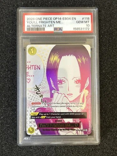 One Piece OP14-118 You’ll Frighten Me Alternate Art 🤩 RARE GEM MT PSA 10 🤩