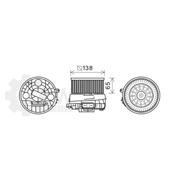 Elektromotor InnenraumgebläSe FüR CitroëN C2 1.6 VTS Bj.05-09-image
