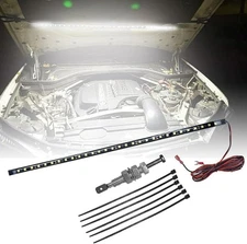 Car Under Hood LED Work Light Kit, 12V Hood Lighting Inspection LED Strip with A