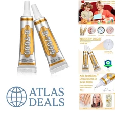 B7000 Clear Craft Glue - 2 X 15ml, Precision Adhesive for Jewelry & DIY Projects