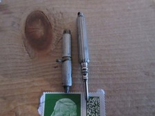 2 x Old VINTAGE Metal RETRACTABLE PENCILS - 4-6cm long #2