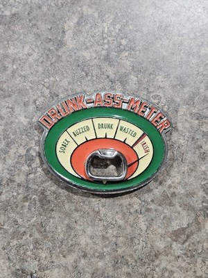 Drunk Ass Meter Bottle Opener Belt Buckle Novelty Irish Drinking Gag Gift