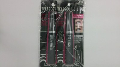 L'Oreal Paris Telescopic Lift Mascara Lengthening Volumizing Black Brown, 2 Pack