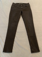 Levis 711 Skinny Jeans Womens 28 Gray Mid Rise Slim Charcoal Wash Denim Pants