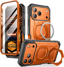for Iphone 17 Pro Max Case , Built-In Tempered Glass Screen Protector