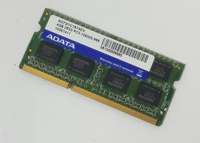 4GB DDR3 PC3-10600S Adata AD73I1C1674EV 1333MHz Notebook Speicher 1,5V