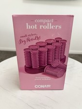 CONAIR Compact Hot Rollers Instant Heat Set 10 On The Go Styling Travel Pagent