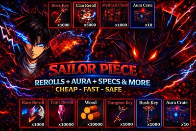 SAILOR PIECE | ALL ITEMS, MATERIALS,WEAPONS,FRUITS,POWERS| FAST | CHEAP