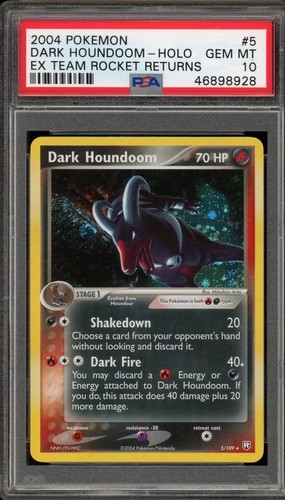 Dark Houndoom graded PSA 10 for sale on eBay