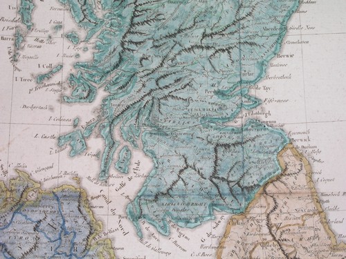 1816 XL ORIGINAL MAP GREAT BRITAIN IRELAND ENGLAND SCOTLAND WALES JERSEY SHETLAN - Picture 5 of 12