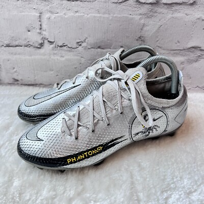 Nike Phantom GT Elite FG Scorpion Fußballschuhe silber Größe UK 6 sehr guter Zustand