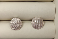 .925 SILVER DIAMOND CUT STUD BACK EARRINGS TP-3988