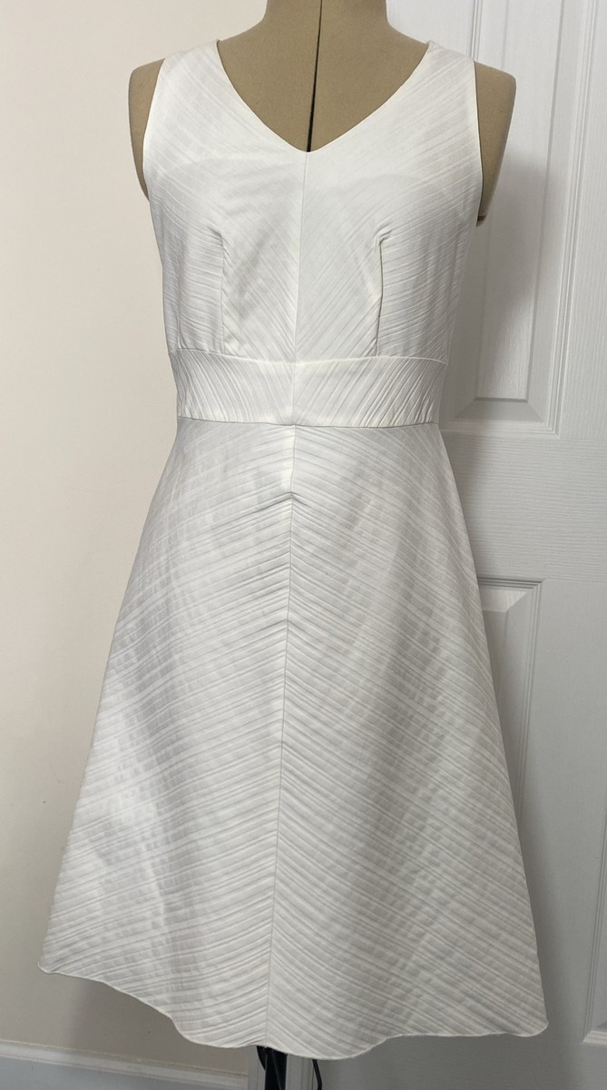 white cotton spandex dress Women's Fanci Bodycon Gathered Cotton Spandex Knee-length Dress XS/S/M/L/XL/Customize Off White MEAN BLVD Off White / M