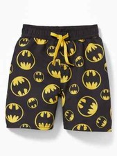 NWT Old Navy DC Comics Superhero Batman Board Shorts Swim Trunks Boys 3T 5T