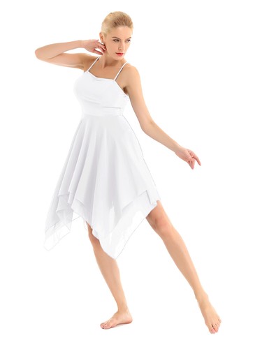 Womens Adult Lyrical Ballet Dance Dress Leotard Contemporary Dance Costume Skirt - Picture 11 of 50