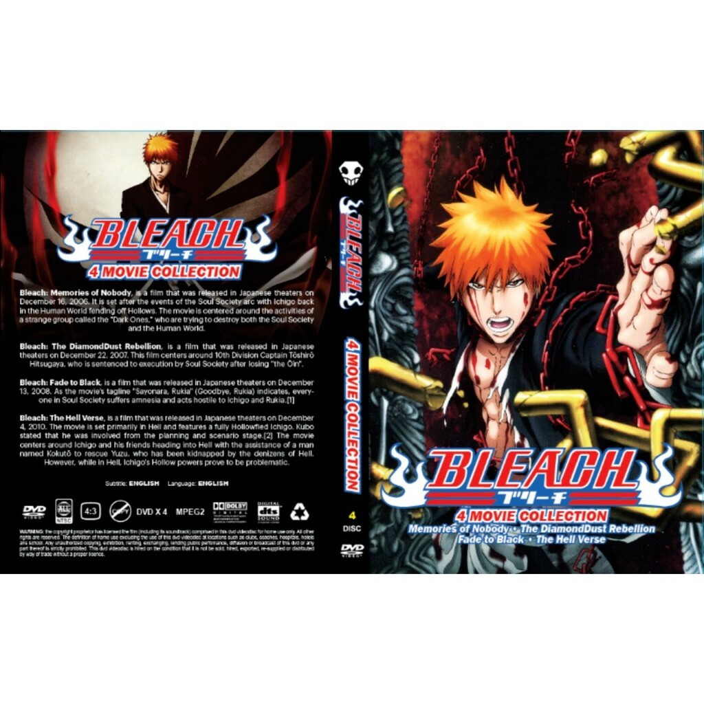 Anime DVD Bleach Complete Series Vol 1-366 + Movie English Dub