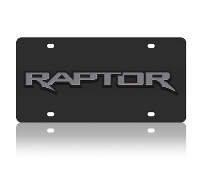 Ford Raptor Carbon steel License Plate (Matte Black)
