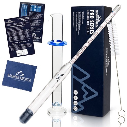 Brewing Hydrometer Alcohol Tester Kit USAMade Beer & Wine American