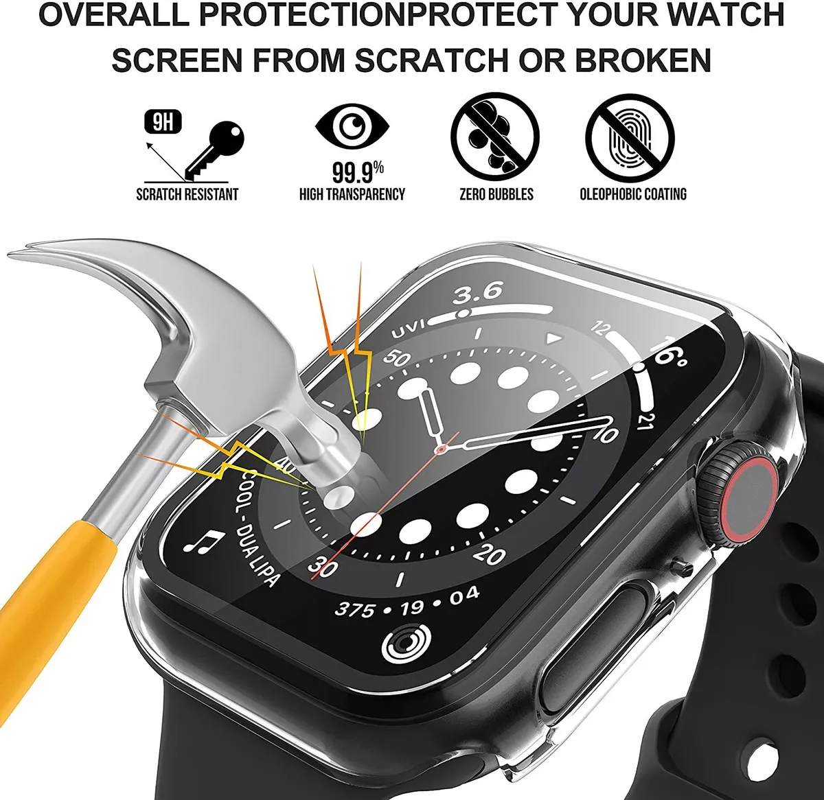 Ultra Thin Tempered Glass Scratch Proof Watch Case