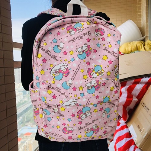 LITTLE TWIN STARS Anime Backpack School Bag Student Knapsack Rucksack Travel - Picture 2 of 12