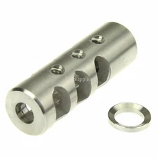 Stainless Steel .223 / 223 Full Size TPI Competion Muzzle Brake 1/2x28 Pitch w/ 