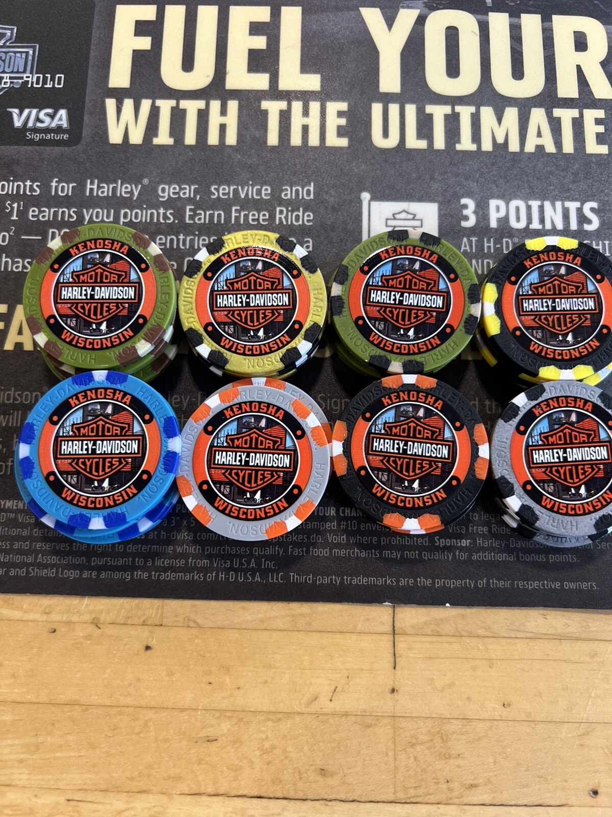 harley davidson poker chips Ukes Hd kenosha wi eBay
