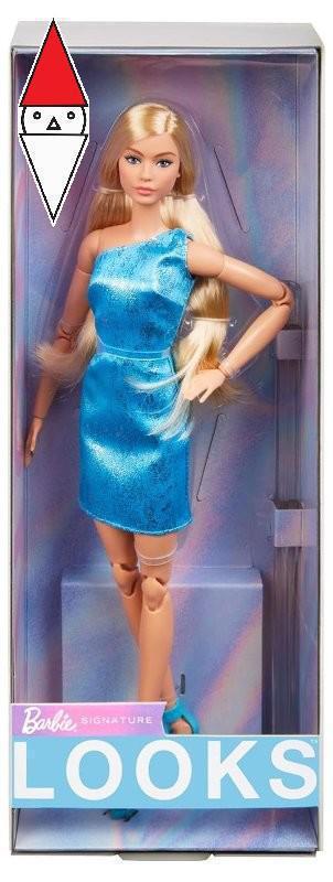 BAMBOLA MATTEL BARBIE SIGNATURE LOOKS - VESTITO AZZURRO CAPELLI BIONDI