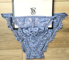 Vintage Victoria's Secret Body by BBV Sheer Lace Crochet String Cheekini Panty S
