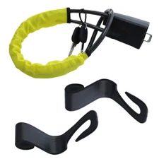 Steering Wheel Lock Seat Belt Lock for Car Universal w/ Seat Back Hooks 2 Keys 