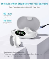Ultra Open-Ear-Earbuds Wireless Bluetooth - Ergonomic Clip-On Earbuds