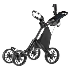 CaddyTek CaddyCruiser ONE Pro One-Click Folding 4 Wheel Golf Buggy - Dark Grey
