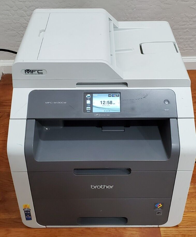 Brother MFC9130CW AllInOne Color Laser Printer, 33k Pg Ct, Tested