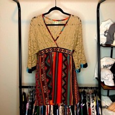 Flying Tomato Hippie Boho Peasant Dress