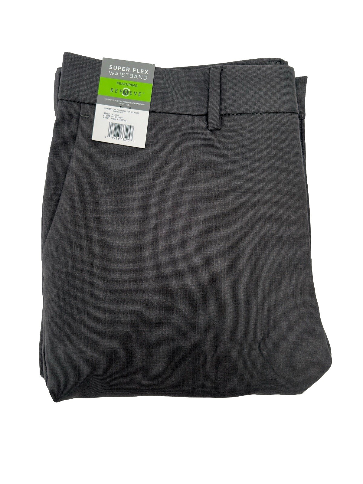 Haggar Men’s Super Flex Dress Pants 36x32 Dark Gray New