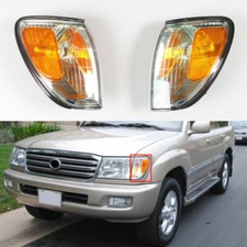 A Pair Front Turn Signal Light Corner Lamp Fit For Toyota Land Cruiser 98-07