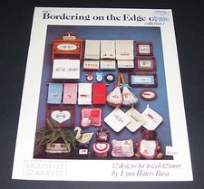 BORDERING THE EDGE #1 COUNTED CROSS LEAFLET PATTERN BOOK LYNN WATERS BUSA 1986