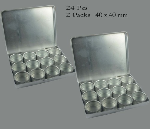 2 Stück Put Box 24 Stück / 40 mm Aluminium Glas mit Glasdeckel Set Großformat - Bild 2 von 6