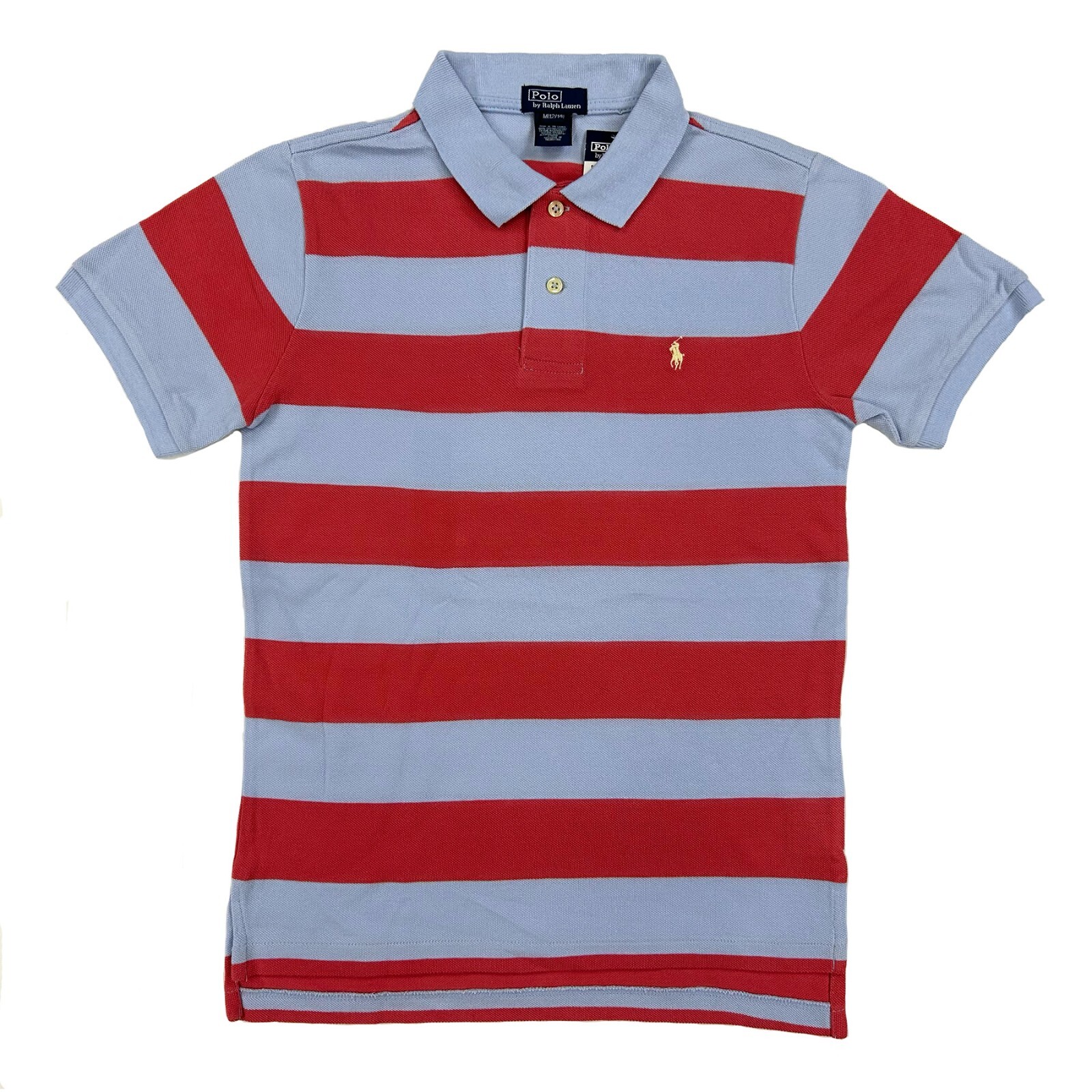 Поло Ralph Lauren для мальчиков, детская рубашка поло в полоску с коротким рукавом и пони