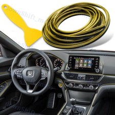 Car Interior Edge Gap Line Moulding Trim Molding Strip Auto Decor-16ft5m Yellow Car Interior Edge Gap Line Moulding Trim Molding Strip Auto Decor-16ft5m Yellow