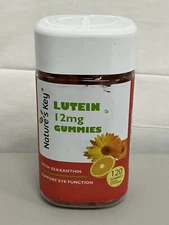Nature's Key Orange Flavor Lutein 12mg Gummies.