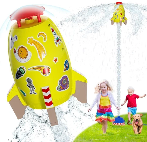For Kids Outdoor Water Pressure Lift Sprinkler Rocket Launcher Air Rocket Toys - Picture 10 of 15