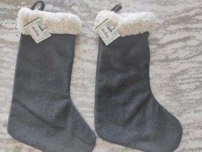 Lot of Two Medium Sized Christmas Stockings, MINT FREE SHIPPING!