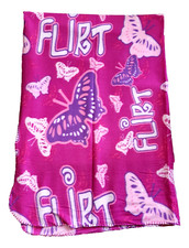Butterfly Flirt Fleece Blanket Throw 50 x 60 Pink Reversible All Season Bedding