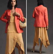 Anthropologie Dolan Linen Blend Boyfriend Blazer Size XS NWT