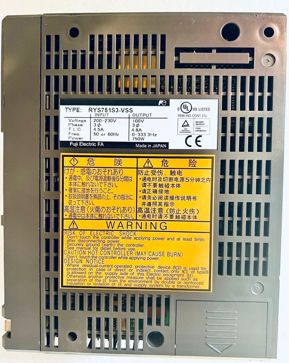 FUJI FALDIC RYS751S3-VSS SERVO AMPLIFIER 0.75KW, 200V ,3