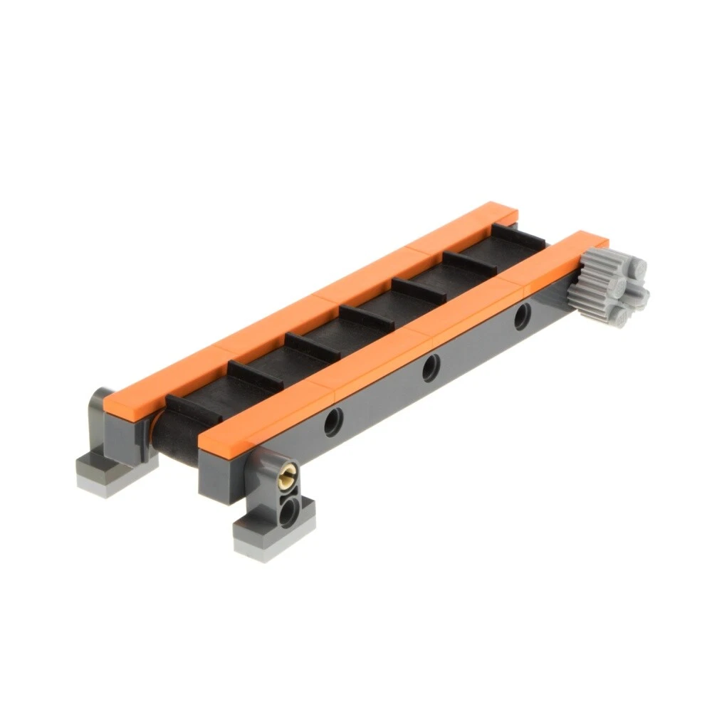 1x LEGO Conveyor Belt Neu Dunkel Grey Black Orange Accessories