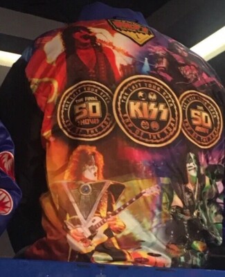 KISS Official End Of The Road Tour BLUE Bomber NYC MSG Jacket Size